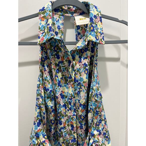 Maeve Anthropologie Floral Tie Front Sleeveless Women's Top Sz Small - Picture 7 of 11